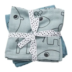 Couverture bébé Contour 120x120 cm, lot de 3, Bleu