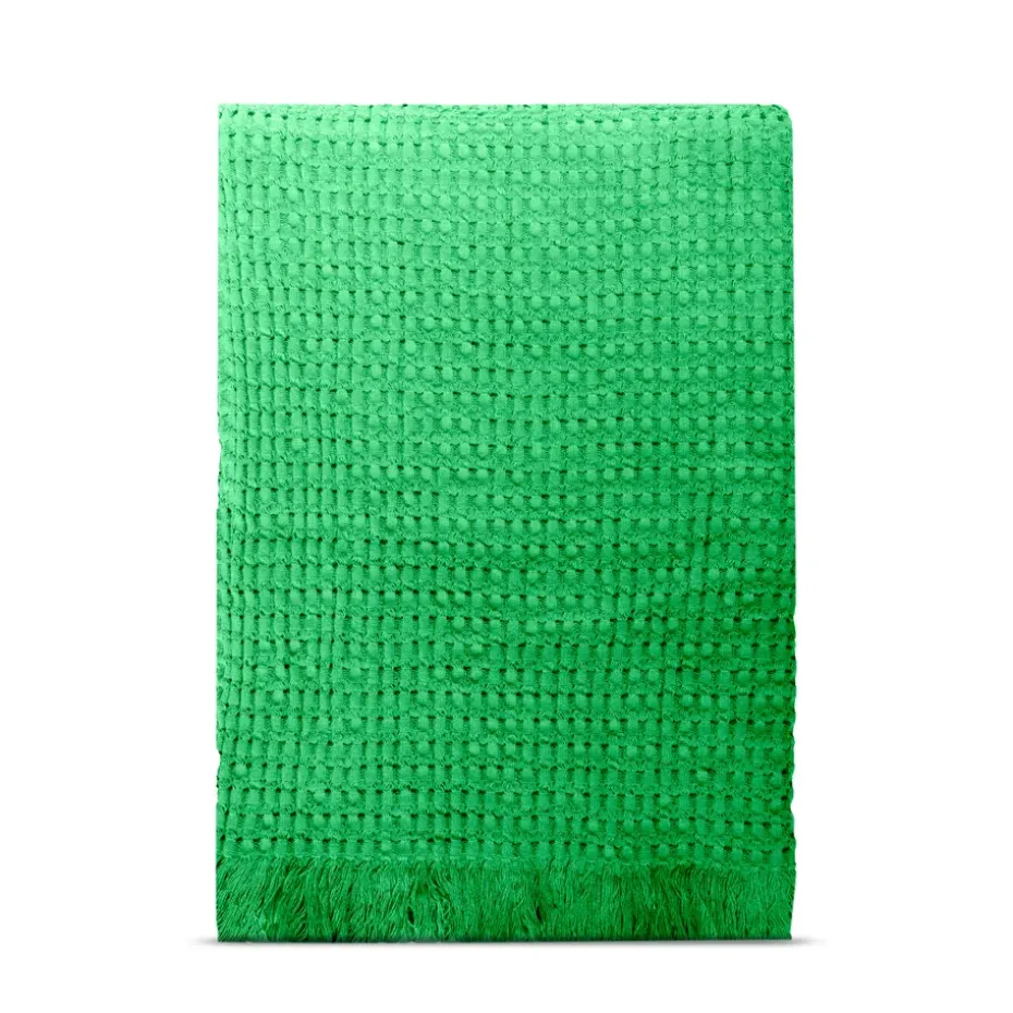 Couverture en coton Stockholm 130x180 cm, Racing green