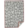 Couverture en laine Baby Heart, gris