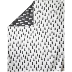 Couverture tissée Gran 140x180 cm, Noir-blanc