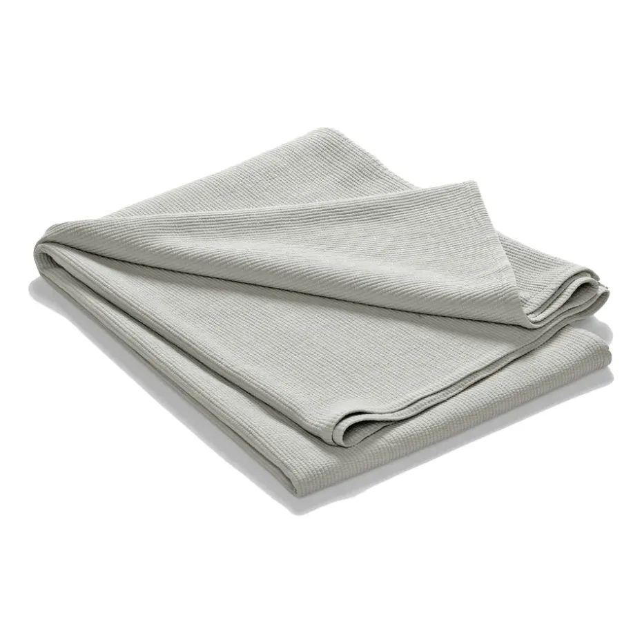 Couvre-lit en coton délavé Stripe 180x260, Gris clair