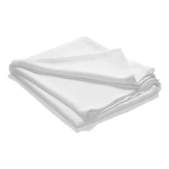 Couvre-lit en coton délavé Stripe 260x260, Blanc