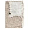 Couvre-lit Hannelin beige-blanc, 160x260 cm