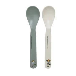 Cuillères Pippi Cirkus, lot de 2, Vert-blanc