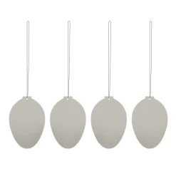 Décoration de Pâques Easter Deco œuf Lot de 4, White