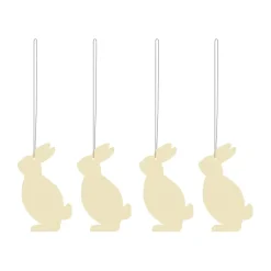 Décoration de Pâques Easter Deco lièvre Lot de 4, Light yellow