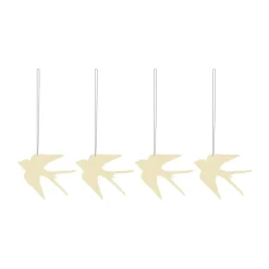 Décoration de Pâques Easter Deco oiseau Lot de 4, Light yellow