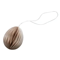 Décoration de Pâques en papier Ovoid 7 cm, White