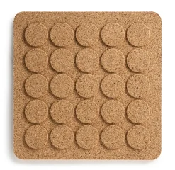 Dessous de casserole carré Dots 20x20 cm, Marron