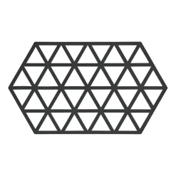 Dessous de plat Triangles 14x24 cm, Black