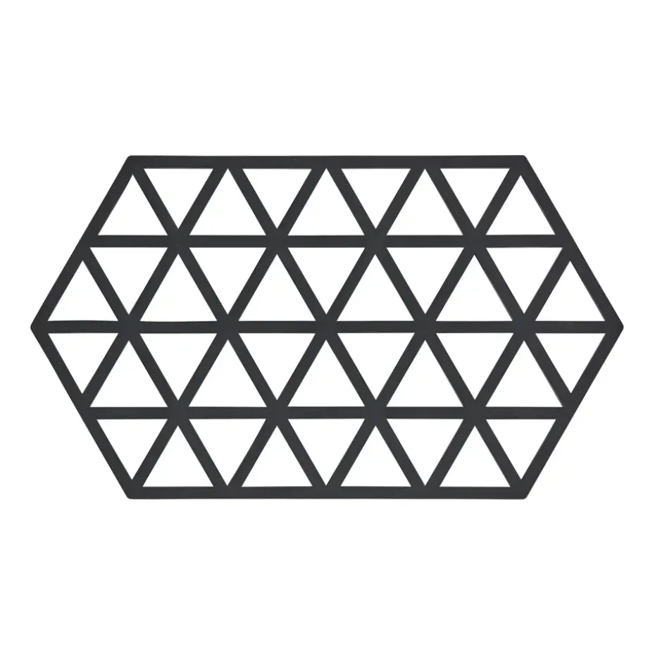 Dessous de plat Triangles 14x24 cm, Black