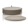 Dessous de verre avec support Singles, lot de 6, Taupe