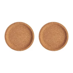 Dessous de verre en liège Viva Ø10,9 cm, 2 pièces, Marron