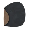 Dessous de verre Nupo recto-verso curve 1 pièce, Noir-brun