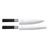 Ensemble de couteau de cuisine et à pain Kai Wasabi Black, 2 pièces