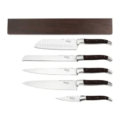 Ensemble de couteaux Laguiole By Hâws avec barre magnétique 6 pièces, Wengé