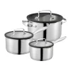 Ensemble de casseroles Karla 3 pièces, Silver