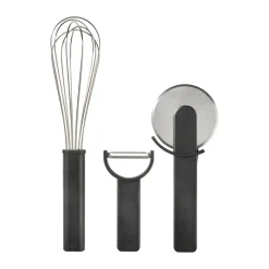 Ensemble d'ustensiles de cuisine Singles 3 pièces, Noir