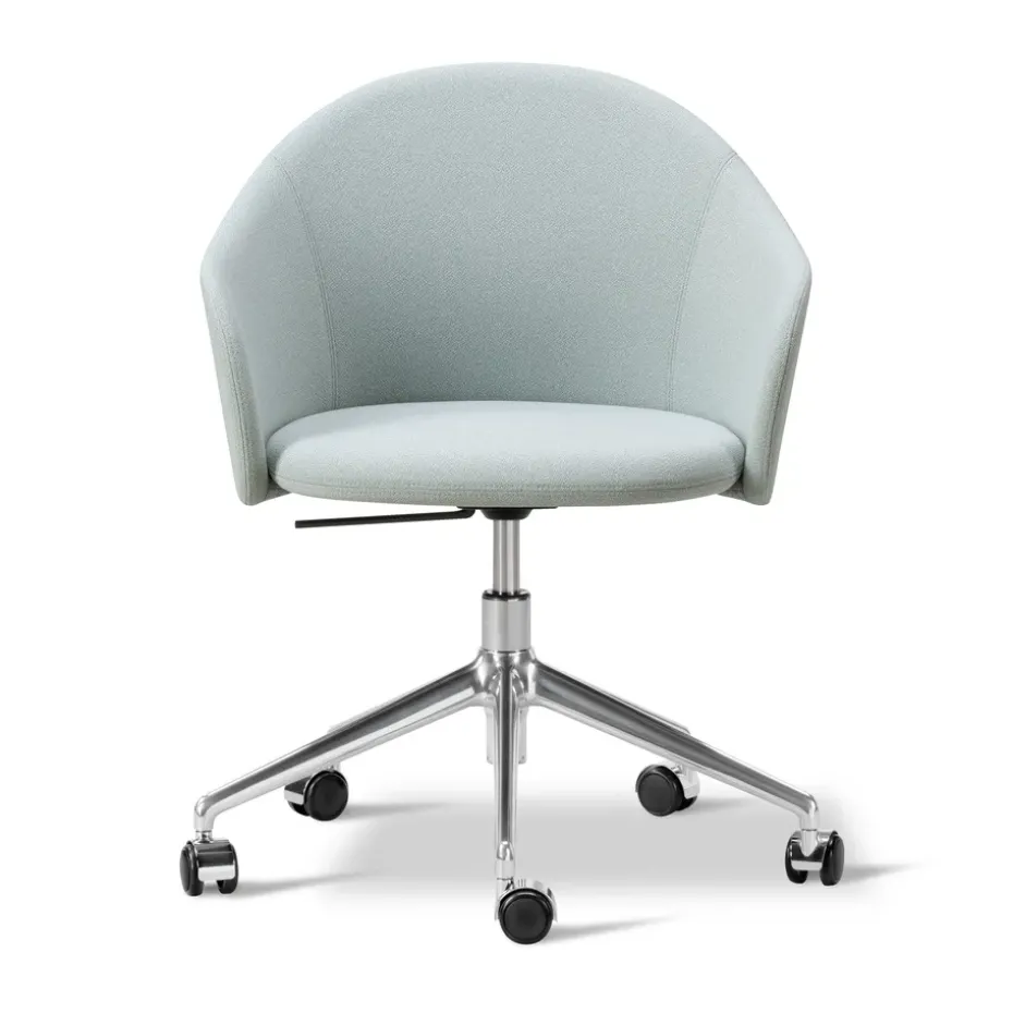 Fauteuil Gomo Armchair pivotant à 5 branches, Mylla 811-aluminium poli