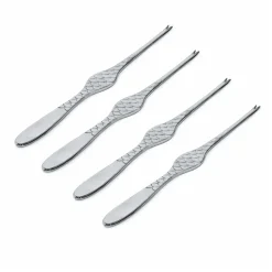 Fourchette à fruits de mer Colombina Fish Lot de 4, Acier inoxydable