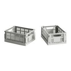 HAY Colour Crate Mini 13x17 cm, lot de 2, Light grey