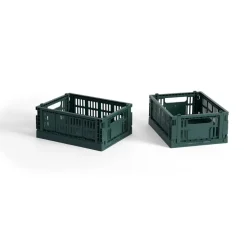HAY Colour Crate Mini 13x17 cm, lot de 2, Dark green