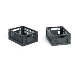 HAY Colour Crate Mini 13x17 cm, lot de 2, Charcoal