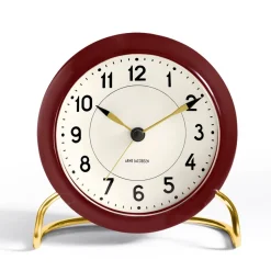 Horloge de table Arne Jacobsen rouge bordeaux, bordeaux