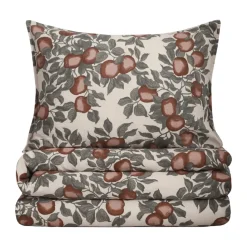 Housse de couette et taie d'oreiller Pomme Muslin, 140x200 cm/50x70 cm