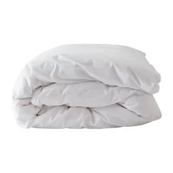 Housse de couette Tell Me More en coton, Blanc, 220x220 cm
