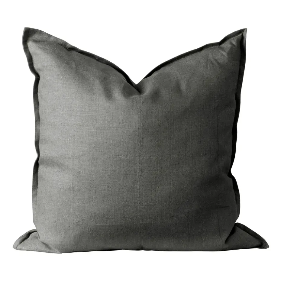 Housse de coussin en lin Calm 50x50 cm, Charcoal