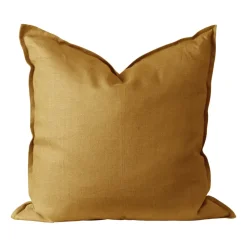 Housse de coussin en lin Calm 50x50 cm, Mustard