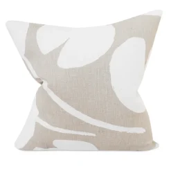 Housse de coussin Water lilies, Beige-blanc