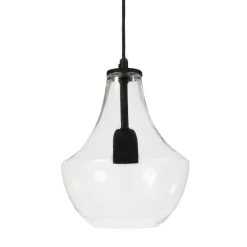 Lampe à suspension Hamilton 21 cm, transparent-noir