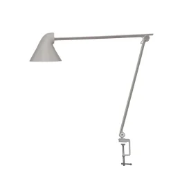 Lampe de bureau NJP, Gris clair, clips, 3000k