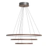 Lampe de plafond Trione Ø80 cm, Noyer