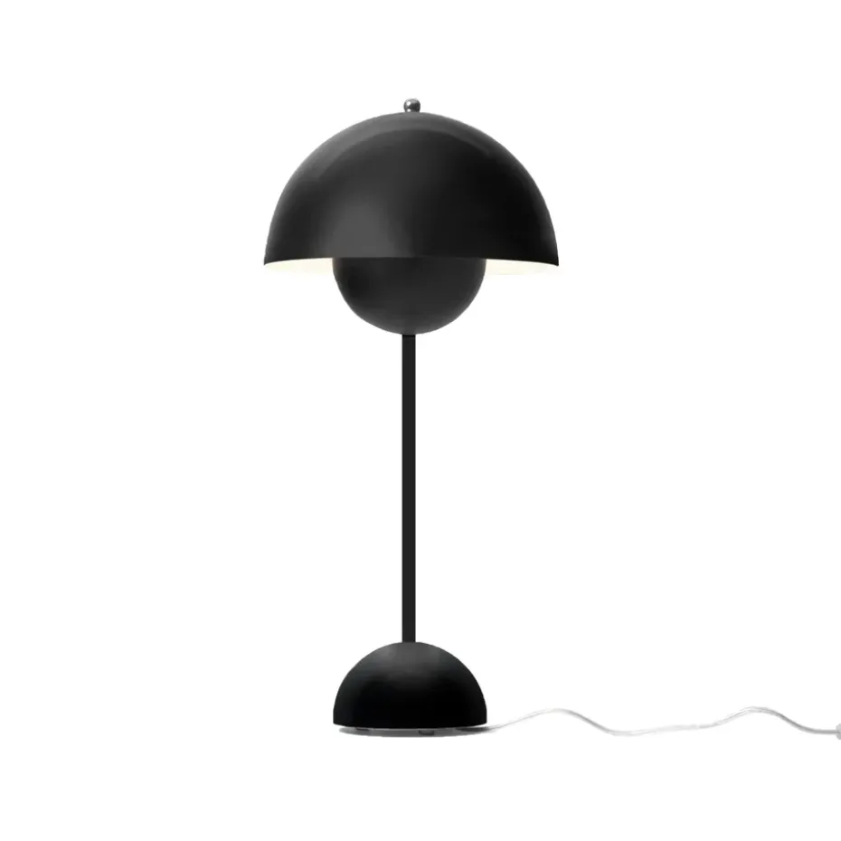 Lampe de table FlowerPot VP3, noir mate