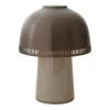 Lampe de table Raku SH8, Gris beige et bronze