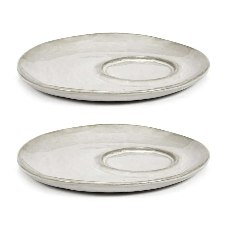 La Mère soucoupe pour tasse à expresso Ø11 cm lot de 2, Off white