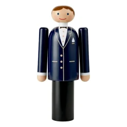 Le marié de Kay Bojesen, Bleu-noir-blanc, 18 cm