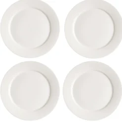Lot de 4 assiettes Kalk 28cm, blanc