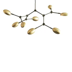 Lustre Drop Chandelier mini, Laiton