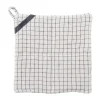 Manique Ernst à damier 25x25 cm, Noir naturel à damier