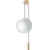 Miroir Rise and Shine, Natural oak-brass weight
