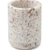 Mug à brosse à dents Humdakin Terrazzo 10 cm, White-brown