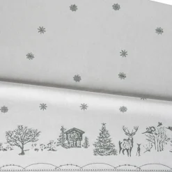 Nappe Julemorgen, Blanc-vert, 140x300 cm