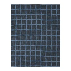 Nappe en jacquard Rutig 147x147 cm, Blue-black