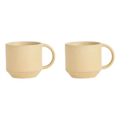 Pack de 2 tasses à espresso Yuka, Beurre