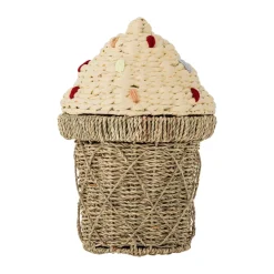 Panier Cillie avec couvercle 28x41 cm, Naturel