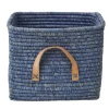 Panier de rangement Rice raffia, Bleu